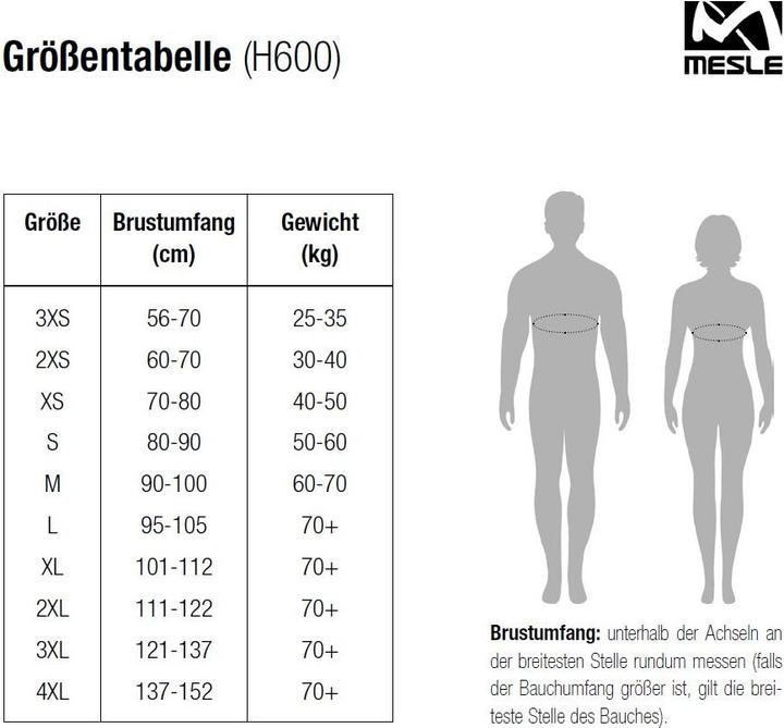 Image du produit Mesle Gilet Rental H600 (M) (XXS, 30-40 kg)