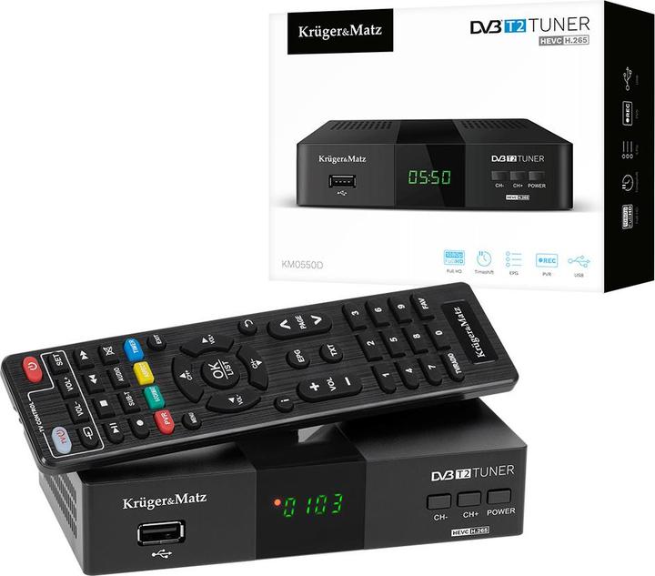 Krüger&Matz DVB-T2 H.265 HEVC receiver Krüger & Matz
