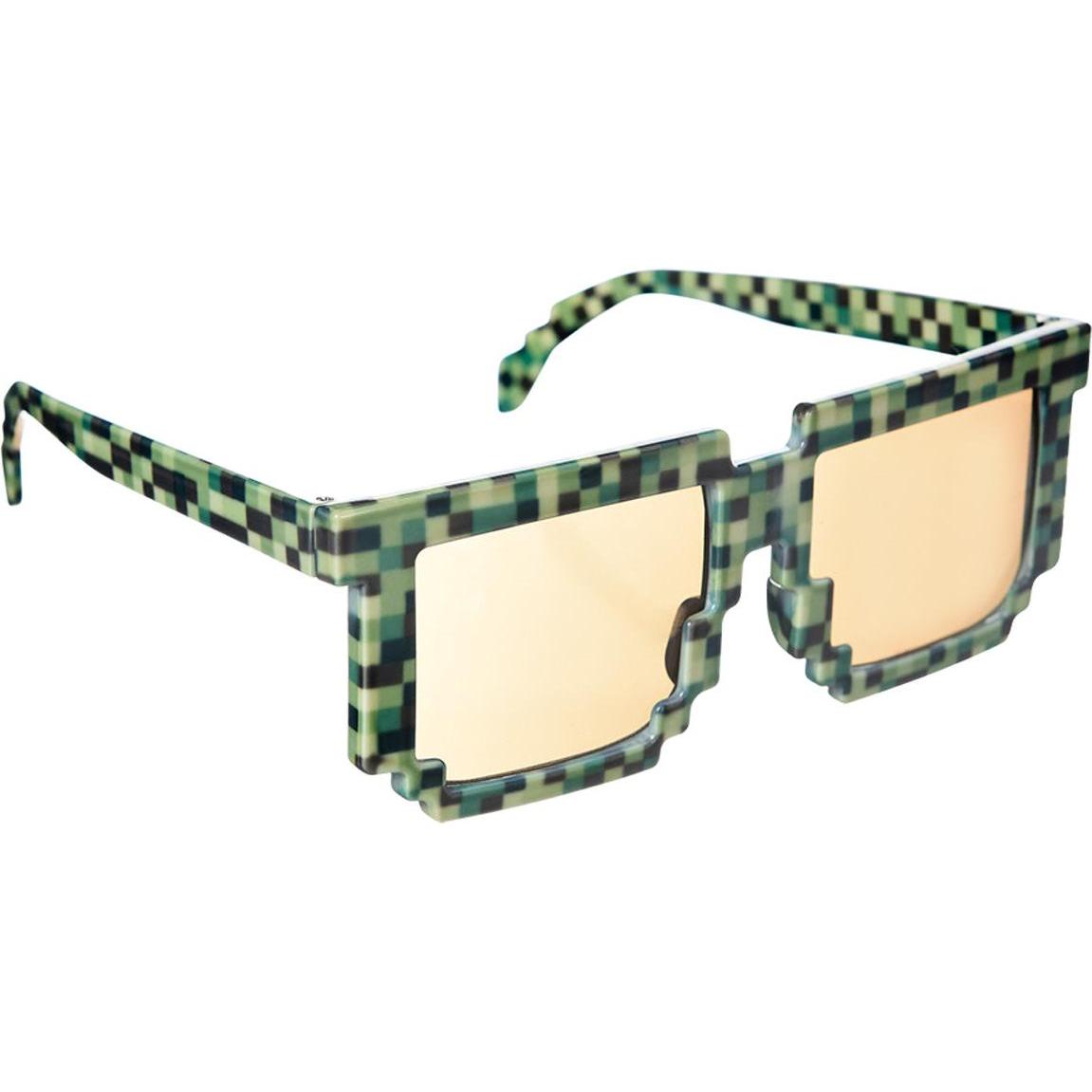 Amscan Spass-Brille Pixel grün Plastik 14,6 x 4,7 cm