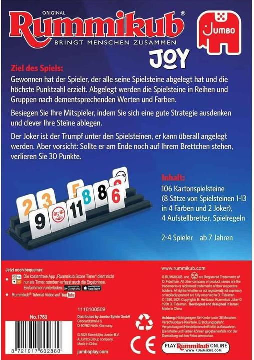Image du produit Jumbo Rummikub: Joy (Allemand, 2 - 4 Joueur)