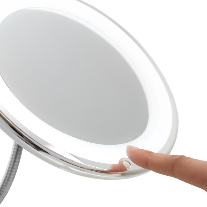 Immagine prodotto InnovaGoods Specchio per il trucco con ingrandimento e LED (Ø 20 cm)
