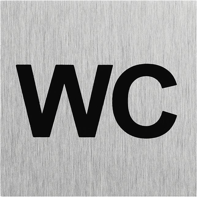 Image du produit ProPlus Plaque de porte WC en aluminium " 60x60mm