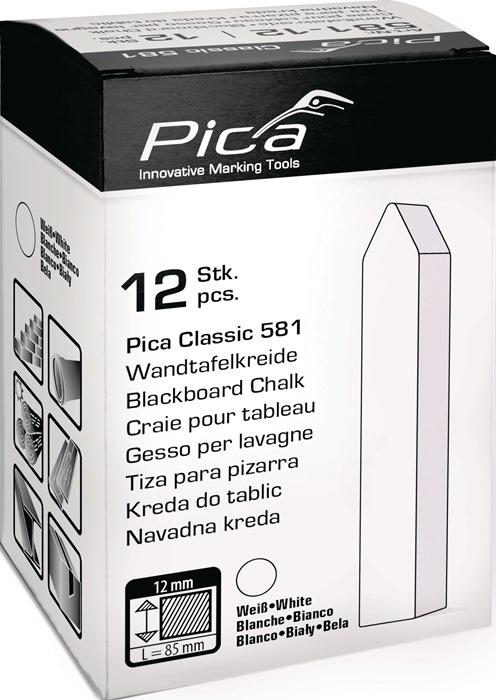 Produktbild Pica Tafelkreide Classic weiss L90xB12xH12mm (12 x)
