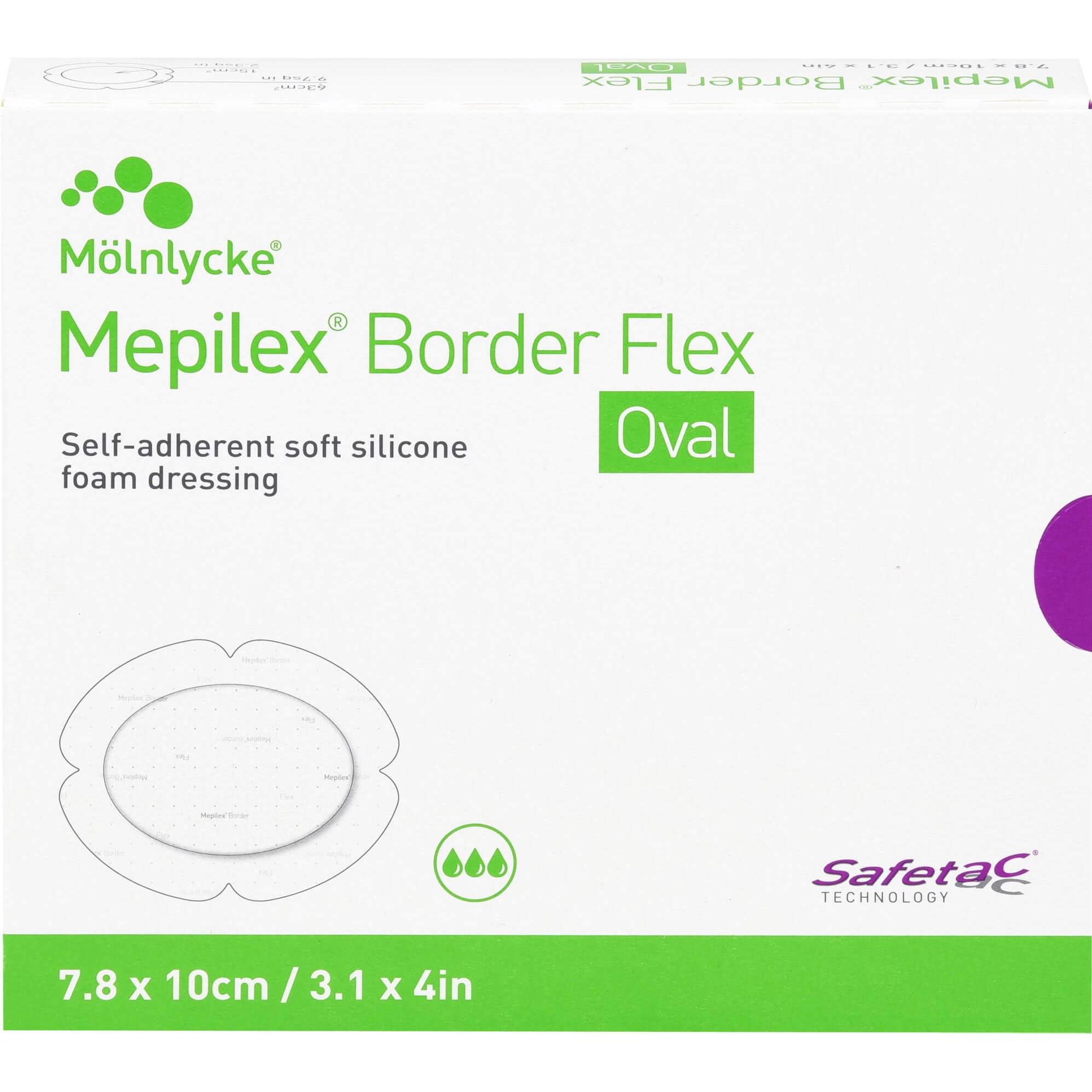 Mepilex, Verbandsmaterial, Border Flex Oval, 5 St VER