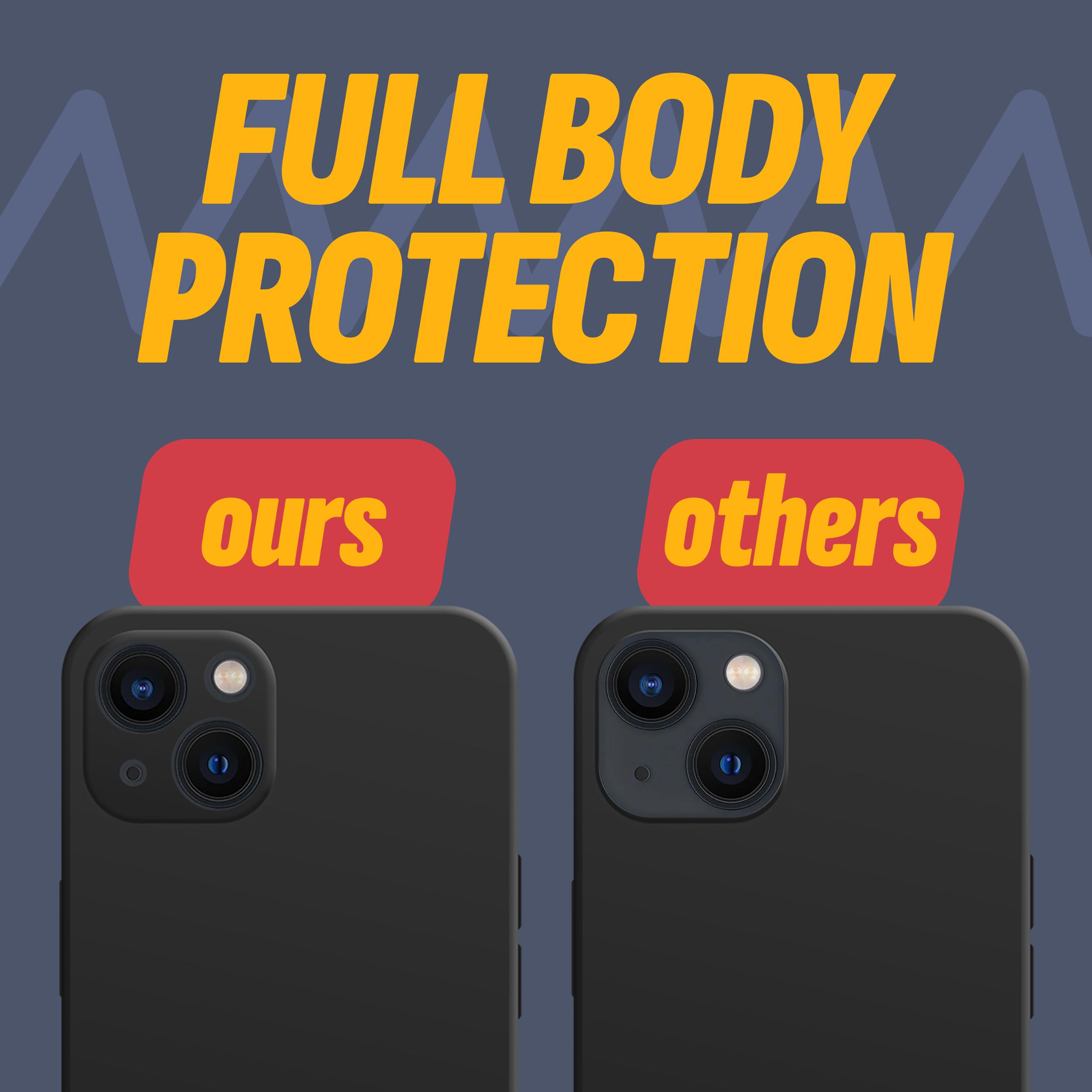 Cazy Silikon Hülle Kompatibel mit iPhone 13 - Soft TPU Schutz - (Apple iPhone 13), Smartphone Hülle, Schwarz