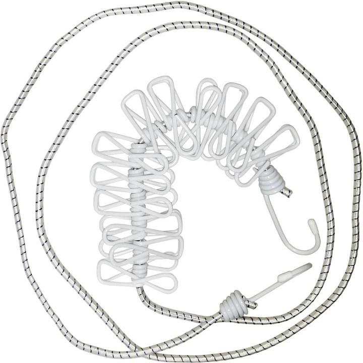 Produktbild Basic Nature Wäscheleine Expander Clips weiss (2.50 m)