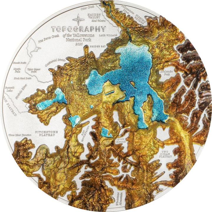 CIT Coin Invest Silber Topography Yellowstone 5 oz PP - Ultra High Relief 2025 (1.00, 2025)