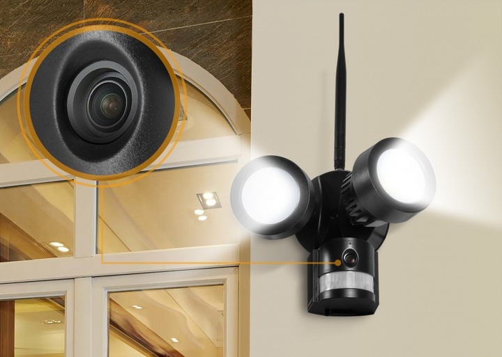 Productafbeelding Technaxx IP-Cam HD Buiten met LED Schijnwerper TX-83 (1280 x 720 pixels)