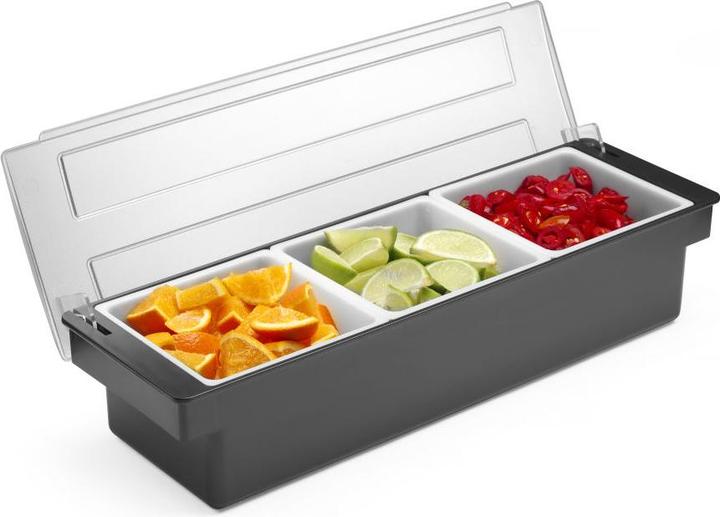 Produktbild Hendi Bar up Zutatenbox – 3 Behälter Schwarz (Bar Organizer)