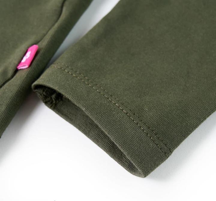 Produktbild vidaXL Kinder-Langarmshirt Khaki 128,Material: 95 % Baumwolle. 5
