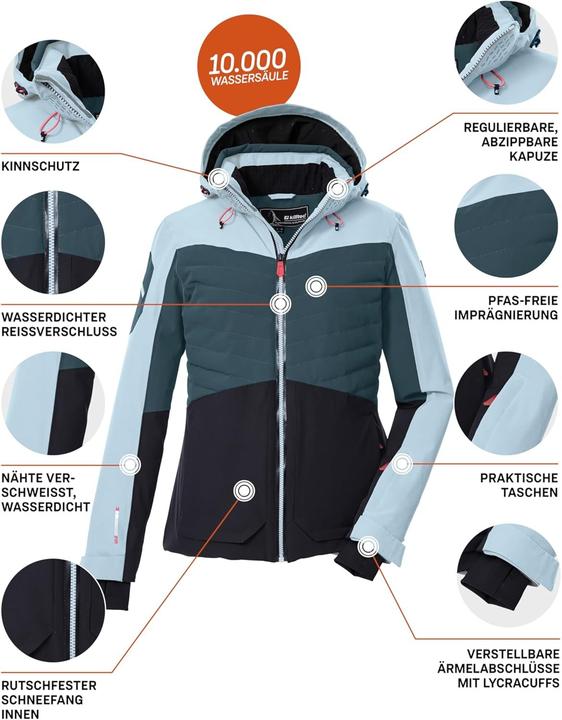Produktbild Killtec Giacca da Sci con Cappuccio Staccabile e Paraneve (44)