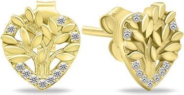 Produktbild Brilio Silver - Dazzling bronze butterfly earrings with zircons EA1057R (Silber)
