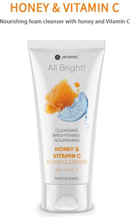 Produktbild JKosmec All Bright Honey and Vitamin C Foam Cleanser (180 ml)