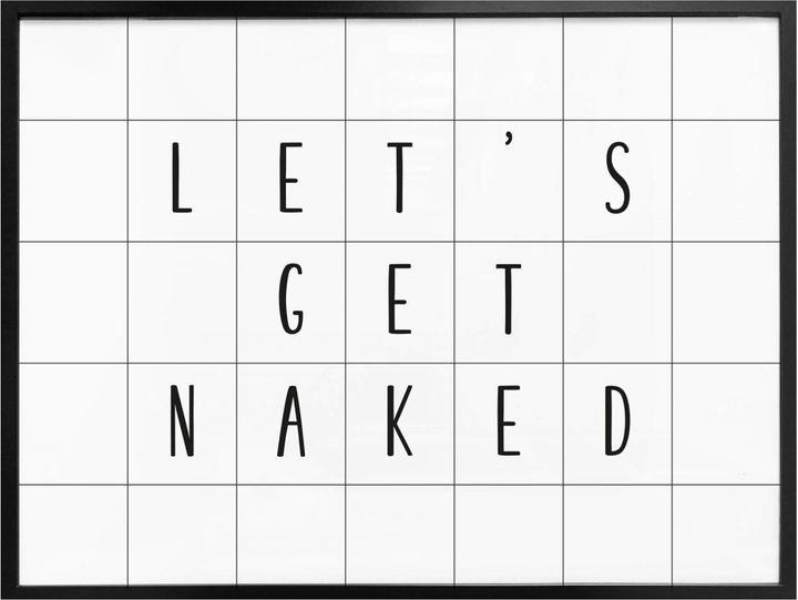 Produktbild Trenddeko mit Raster - Let's get naked (100 x 80 cm)