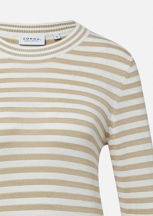 Produktbild Comma Strickpullover Schmaler Ringelpullover aus Feinstrick (34)