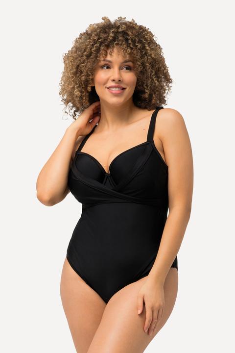 Image du produit Ulla Popken Maillot de bain à bonnets souples. Effet drapé. Matière recyclée. (42)