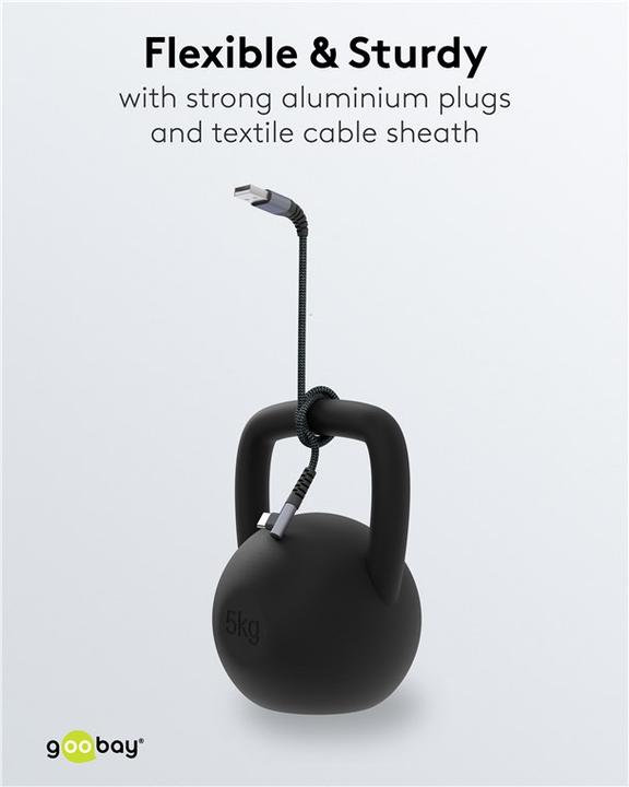 Image du produit Goobay USB C – USB A (2 m, USB 2.0, 60 W)