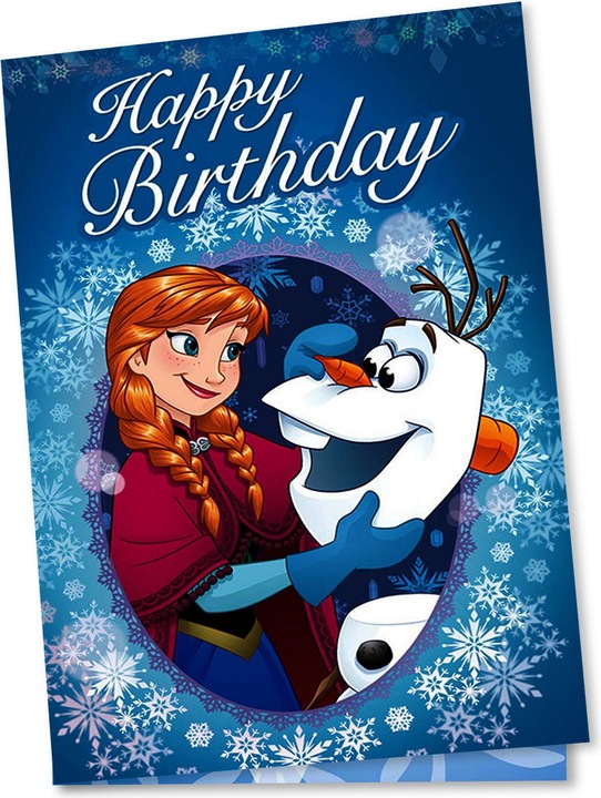 Immagine prodotto Disney Frozen Biglietto di auguri di buon compleanno di Anna e Olaf (confezione da 1) (1 pz.)