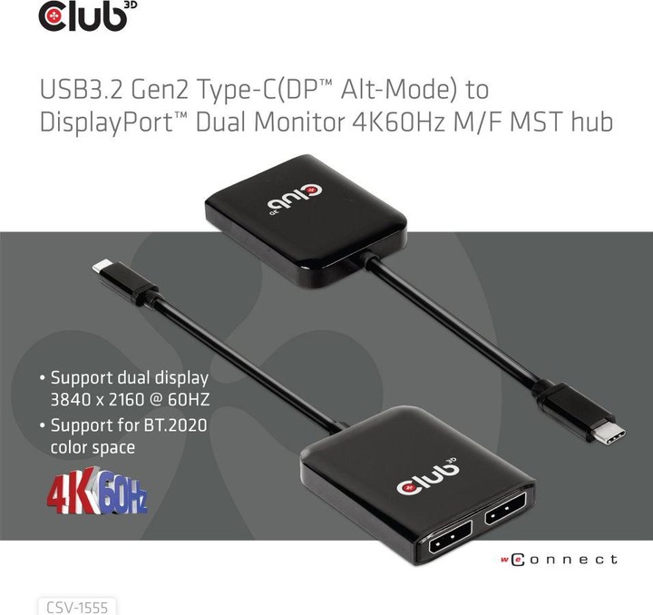 Produktbild Club 3D Usb-Hub (USB Typ-C, 20 cm)
