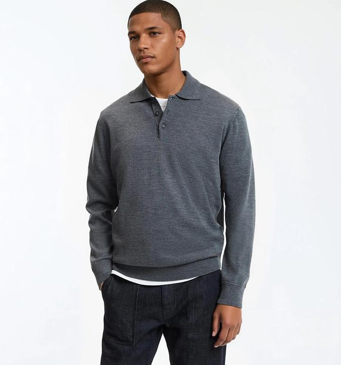 Produktbild La Redoute Collections Pullover mit Polokragen aus Merinowolle (3XL)