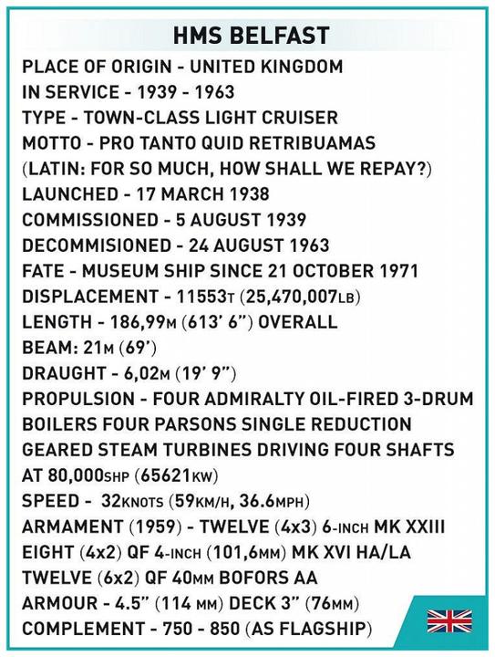 Produktbild Cobi HMS Belfast