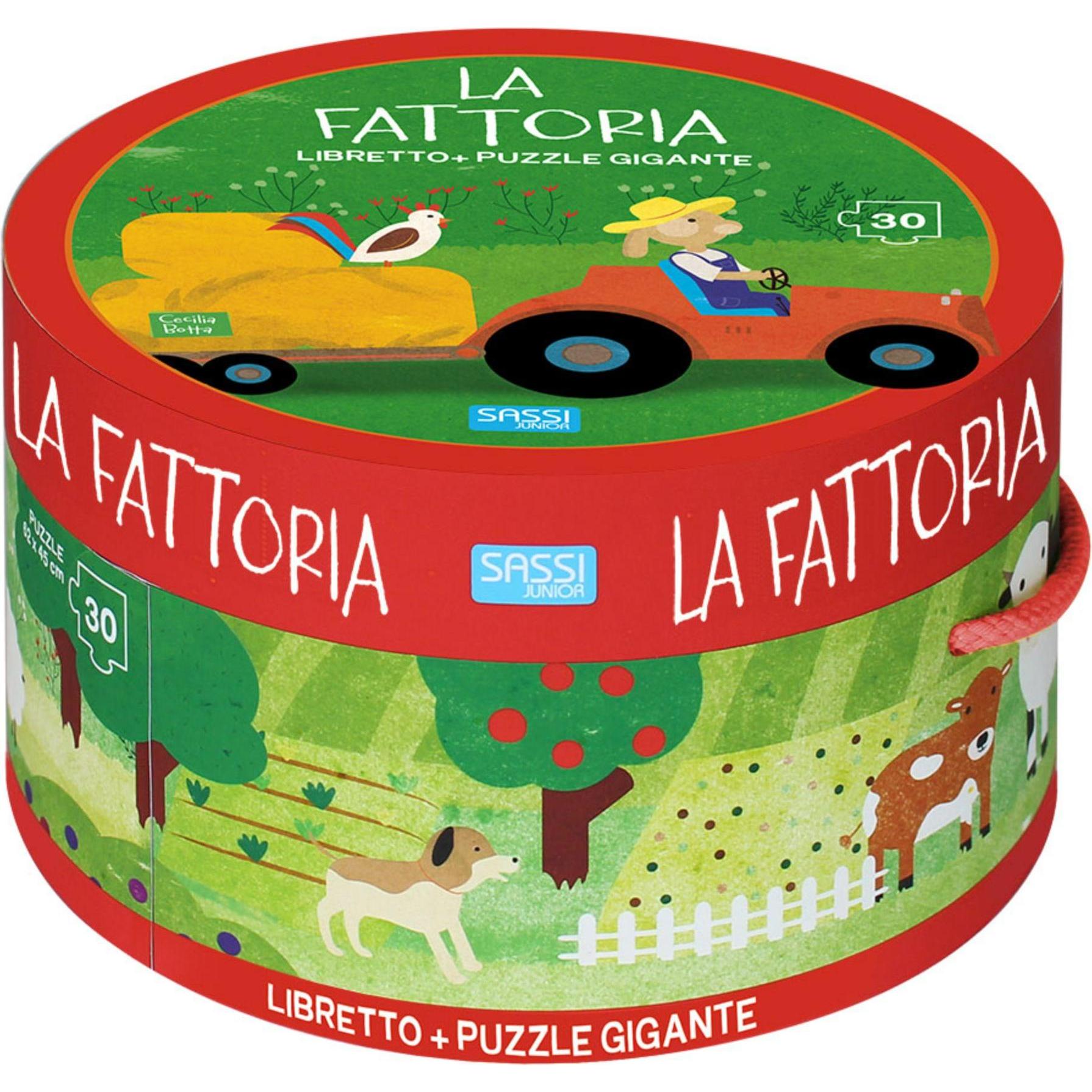 Sassi La Fattoria (Puzzle Scatola Tonda e Libro) (30 Teile)