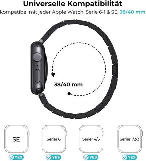 Immagine prodotto Pitaka Bracciale moderno con maglie in fibra di carbonio 38-40 mm (38 mm, 40 mm, Fibra di carbonio)