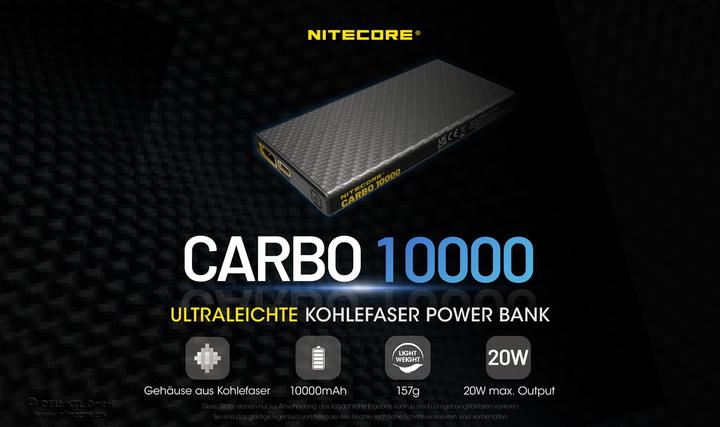 Productafbeelding Nitecore Carbo (10000 mAh, 38 W, 38.50 Wh)