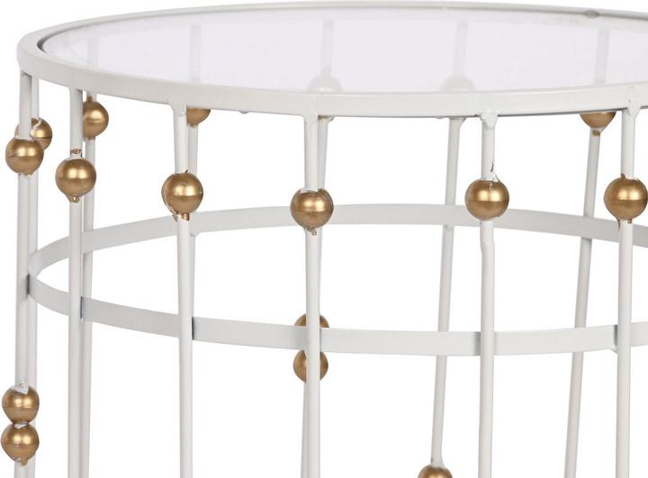 Actual product image Esprit Set of 2 tables Home White Golden 42 x 42 x 55 cm (42 x 42 x 55 cm)