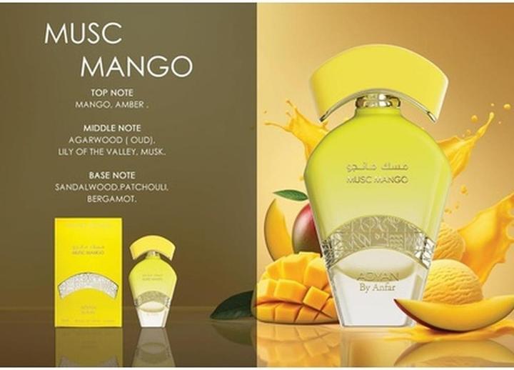 Actual product image Adyan Musc Mango Extrait De Parfum Tropical Delights Collection Unisex Perfume (Extrait De Parfum)