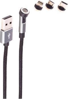 Produktbild Shiverpeaks S/CONN maximum connectivity Universal--USB-A Magnetkabel, 3in1, 540°, 7-Pin, schwarz, 2,0m (2 m)
