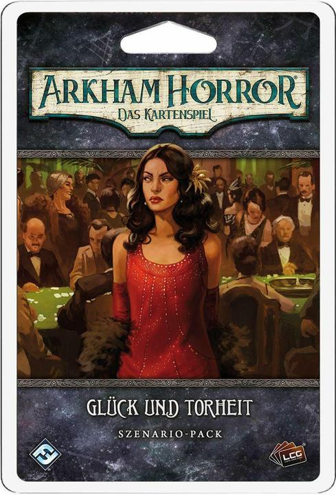 FFG FFGD1173 - Arkham Horror: Fortune und Folly, Kartenspiel, 1-4 Spieler,  ab 14 Jahren (DE-Erweiterung)