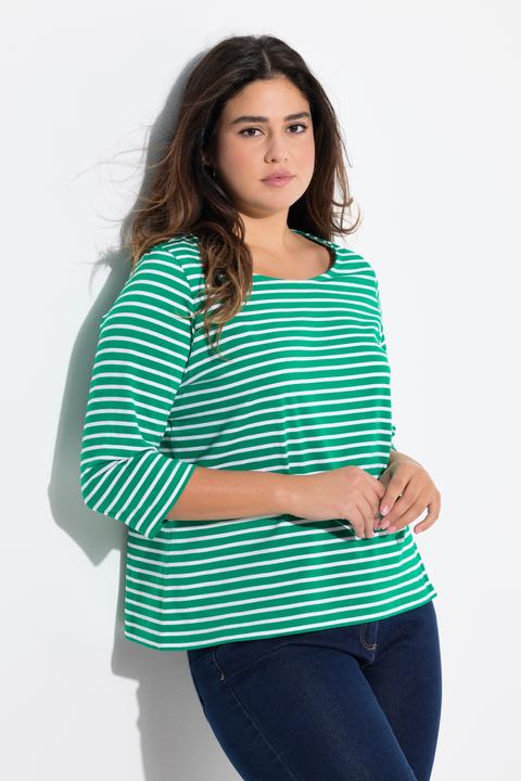 Produktbild Ulla Popken Ringelshirt, Classic, Rundhals, 3/4-Arm (46, 48)