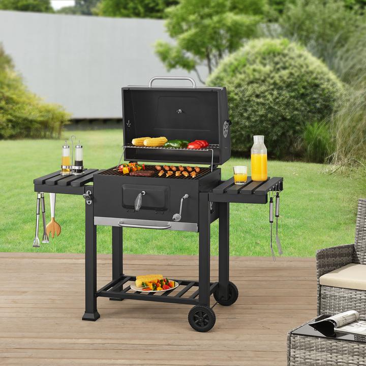 Actual product image Casa.Pro Grillwagen Arnad 105x135x47,5cm Schwarz (61.50 cm)