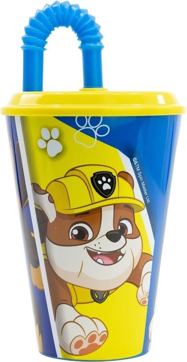Produktbild Stor Paw Patrol "PUP POWER" - Becher mit Deckel und Strohhalm, 430 ml