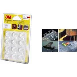 Thumbnail - 3M, Möbelgleiter + Schutzpuffer, Bumpon Elastikpuffer, transparent, rund, Durchm. 22,3 mm Höhe: 10,1 mm, selbstklebend, ...