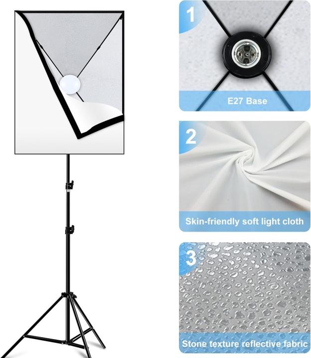 Image du produit Puluz Softbox lumière continue avec trépied (Boîte à lumière)