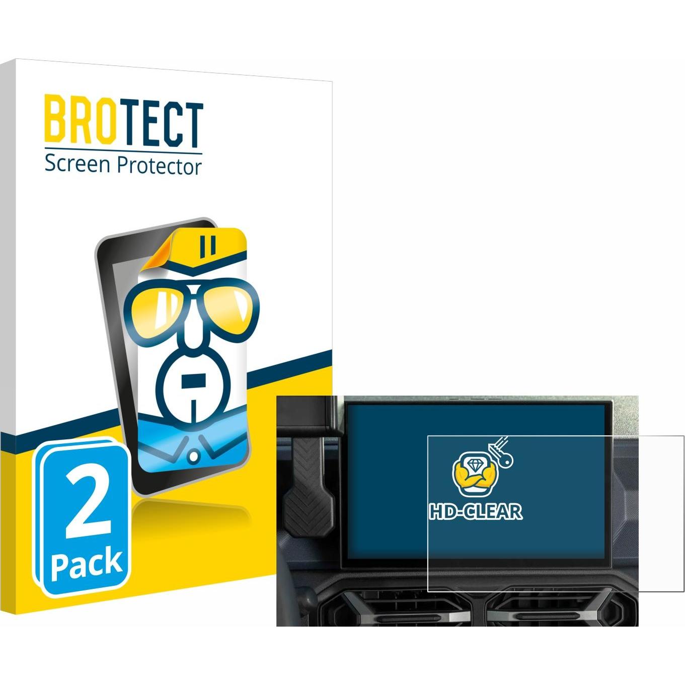 BROTECT, Fahrzeug Navigation Zubehör, Schutzfolie Displayschutz Displayschutzfolie Folie Klar Transparent