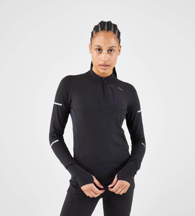 Produktbild Kiprun Laufshirt langarm Damen - Warm Light schwarz (44)