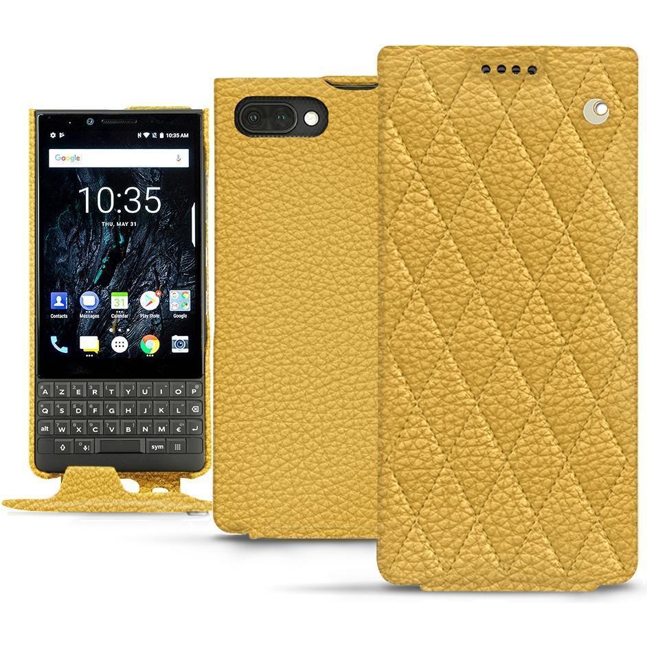 Noreve Lederschutzhülle vertikal (Blackberry KEY2), Smartphone Hülle, Orange
