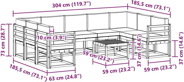 Produktbild vidaXL Outdoor-Sofa