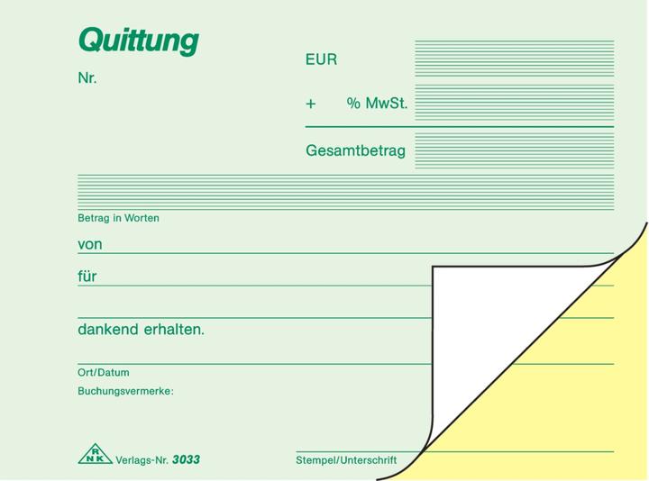 Nutritional values and ingredients Roth Quittungsblock