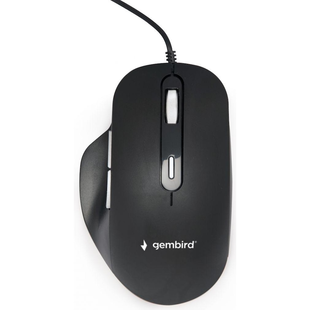 Gembird MUS-6B-02 Optical LED mouse USB black (Kabelgebunden), Maus, Schwarz
