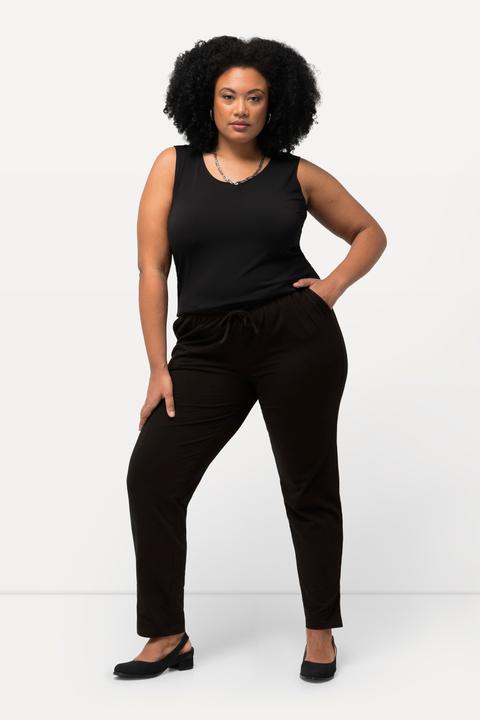 Immagine prodotto Ulla Popken Pantaloni dal taglio aderente con cintura elastica e spacchetti laterali, fino alla tg. 72/74 (46, 48)