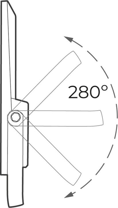 Actual product image EDM Slim solar projector spotlight 400 w 3500 lm 6500 k cold light (3500 lm, IP65)