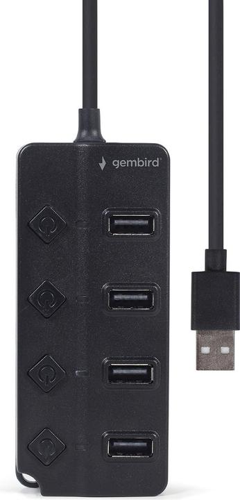 Produktbild Gembird USB 2.0 powered 4-port hub (USB-A, 4 Ports)