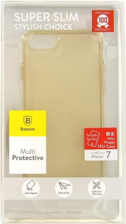 Actual product image OEM Baseus Simple Series TPU Case for iPhone 7 gold (Apple iPhone 7)