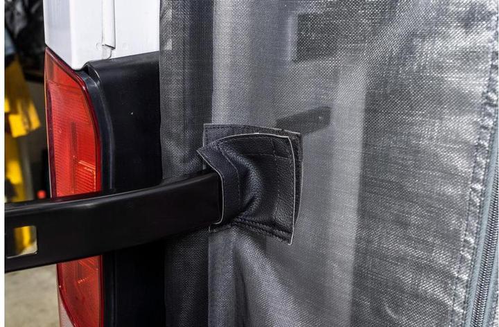 Actual product image VanQuito Mosquito net in the rear