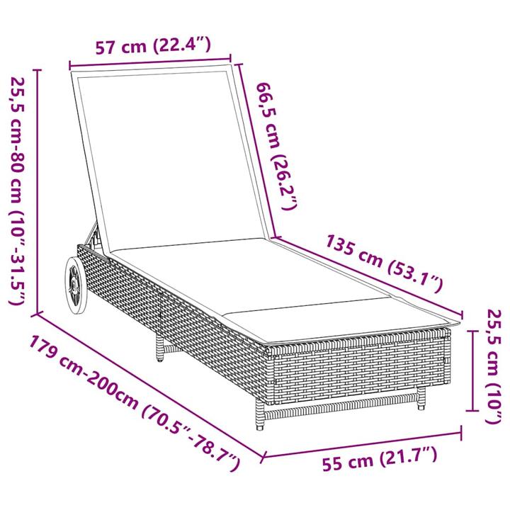 Immagine prodotto vidaXL Sonnenliege (200 cm)