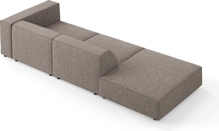 Actual product image Cosmopolitan Design Left Sofa, "Arendal", 4 Seats, Grey, 262x102x70 Made in Europe